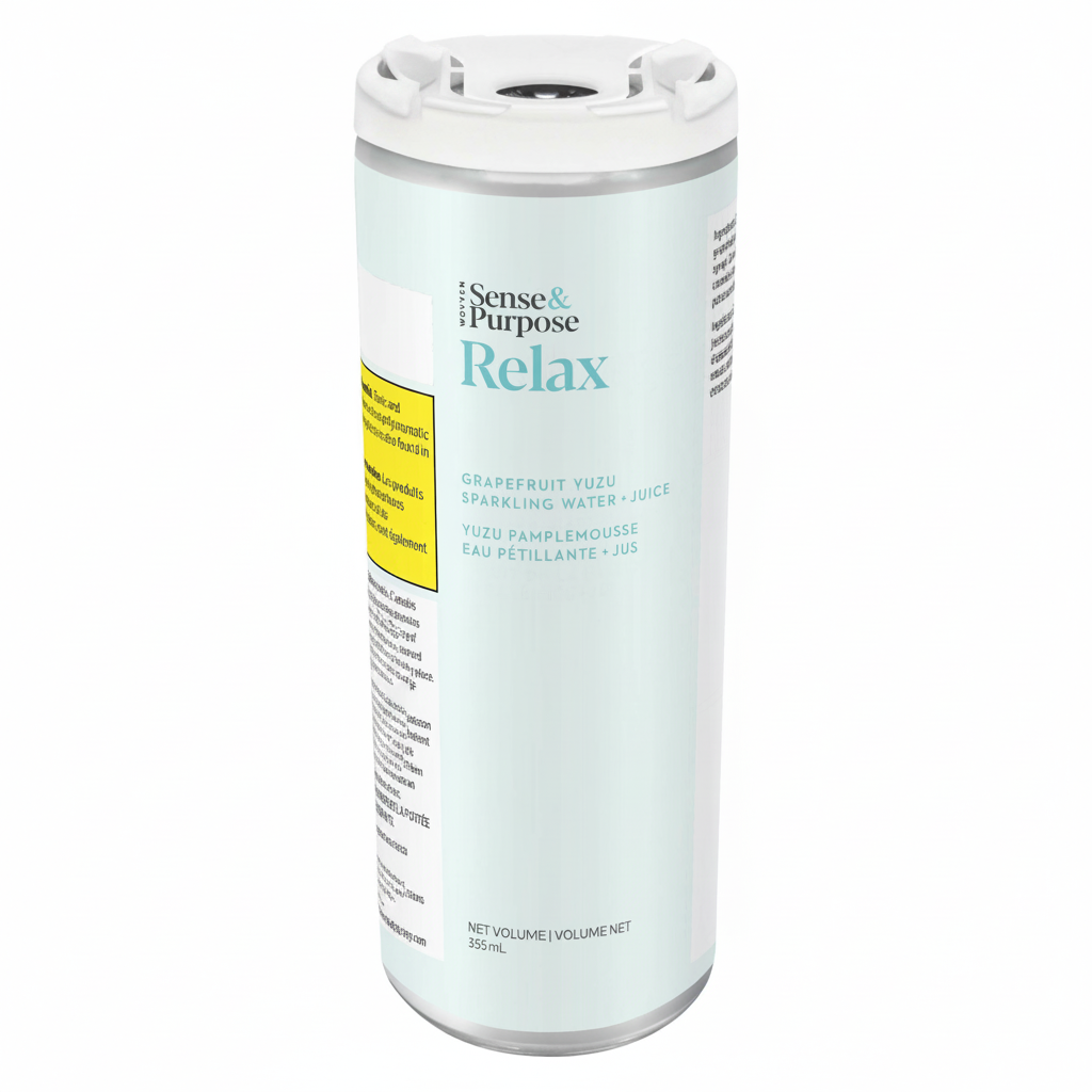 Sense & Purpose | Relax: Grapefruit Yuzu Sparkling Water & Juice | 355ml